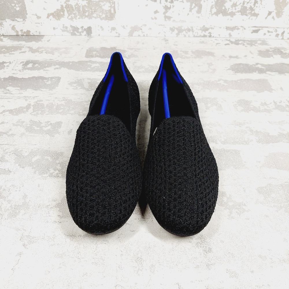 NEW Rothy's The Flat Black Knit Round Toe Slip On Loafers C329 - Picture 4 of 8